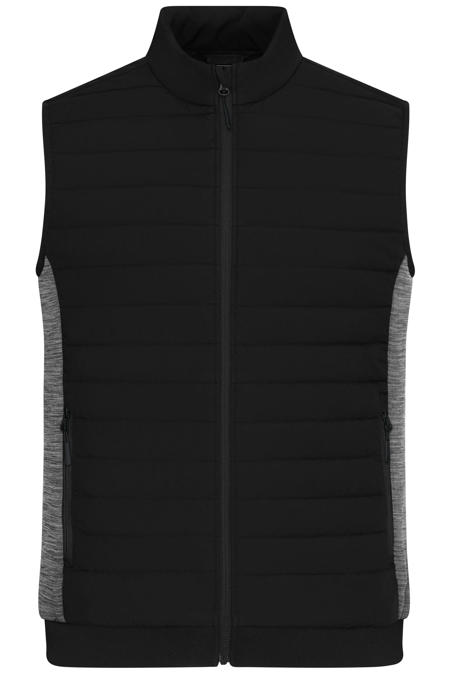 Men's Padded Hybrid Vest 310g/m² (black/carbon-melange)