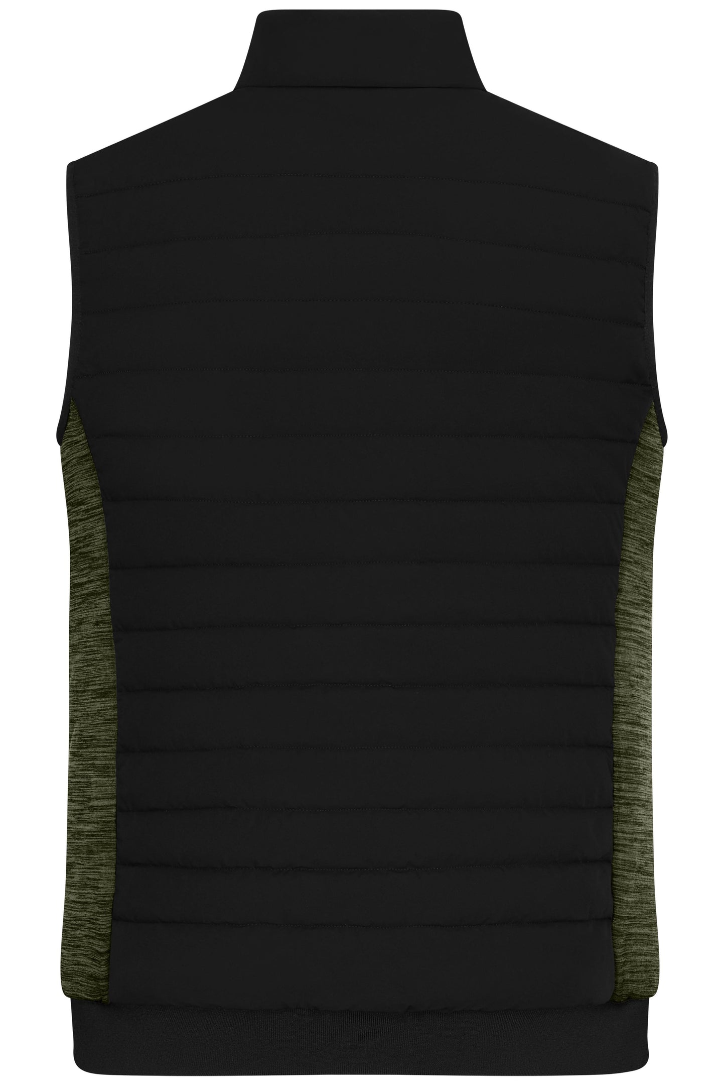 Men's Padded Hybrid Vest 310g/m² (black/olive-melange)