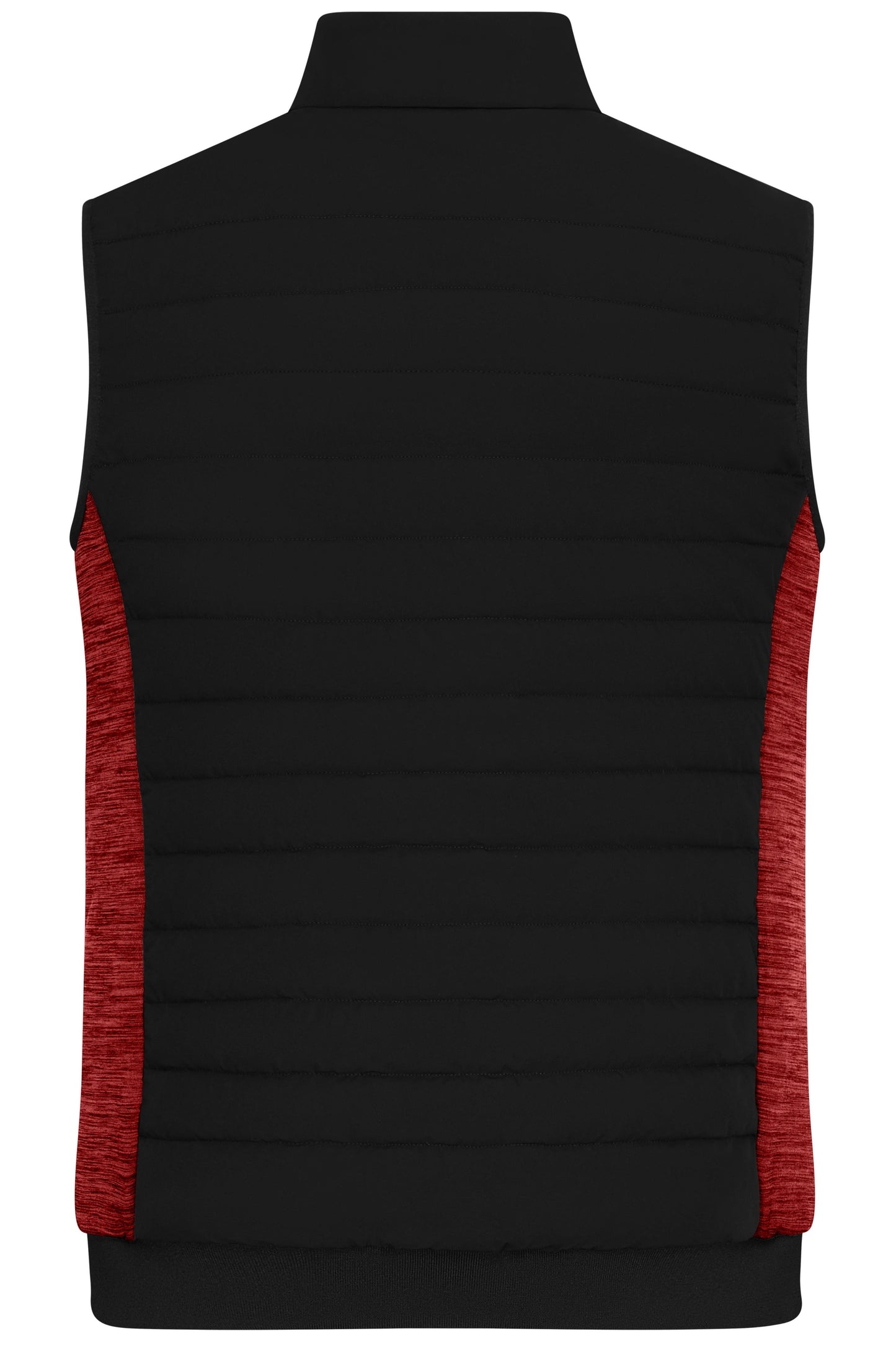 Men's Padded Hybrid Vest 310g/m² (black/red-melange)