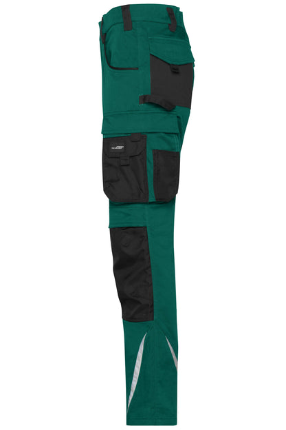 Workwear Pants Slim Line - STRONG - (dark-green/black)