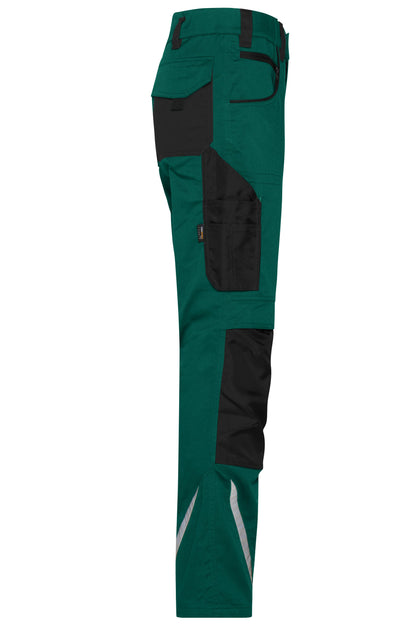 Workwear Pants Slim Line - STRONG - (dark-green/black)