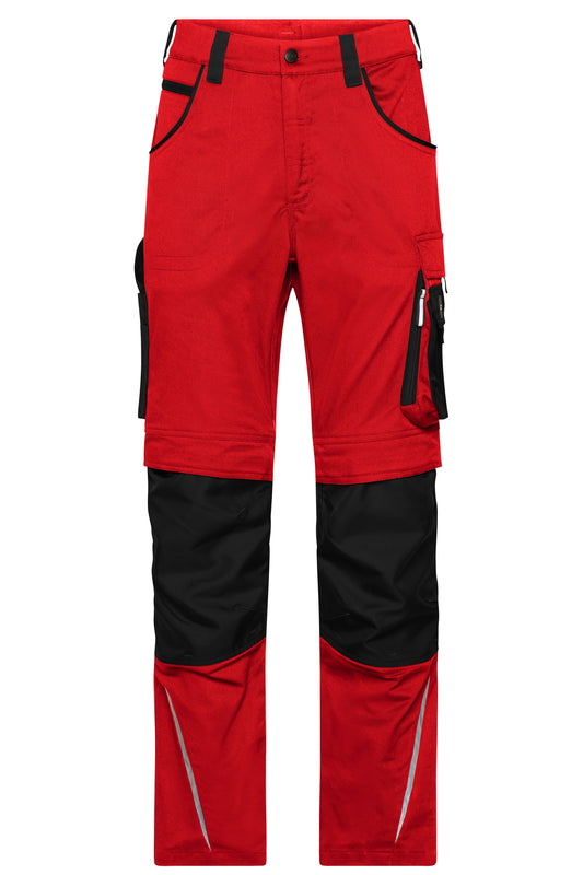 Workwear Pants Slim Line - STRONG - (red/black)