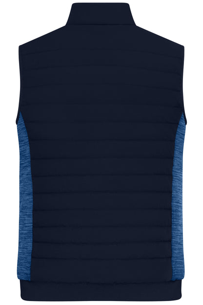 Men's Padded Hybrid Vest 310g/m² (navy/royal-melange)