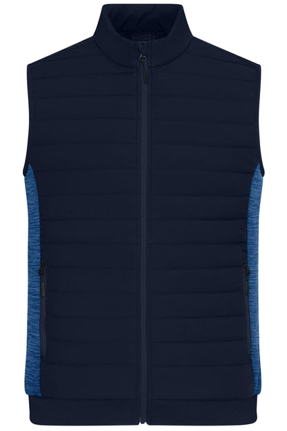 Men's Padded Hybrid Vest 310g/m² (navy/royal-melange)