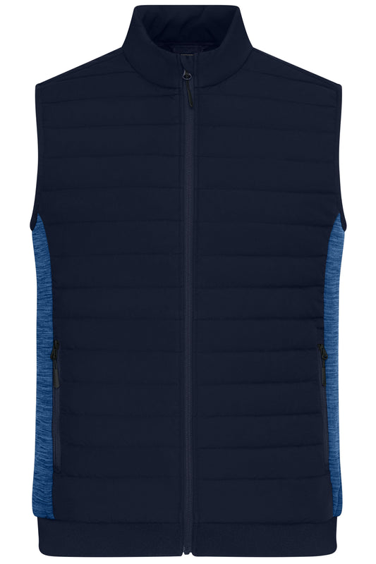 Men's Padded Hybrid Vest 310g/m² (navy/royal-melange)