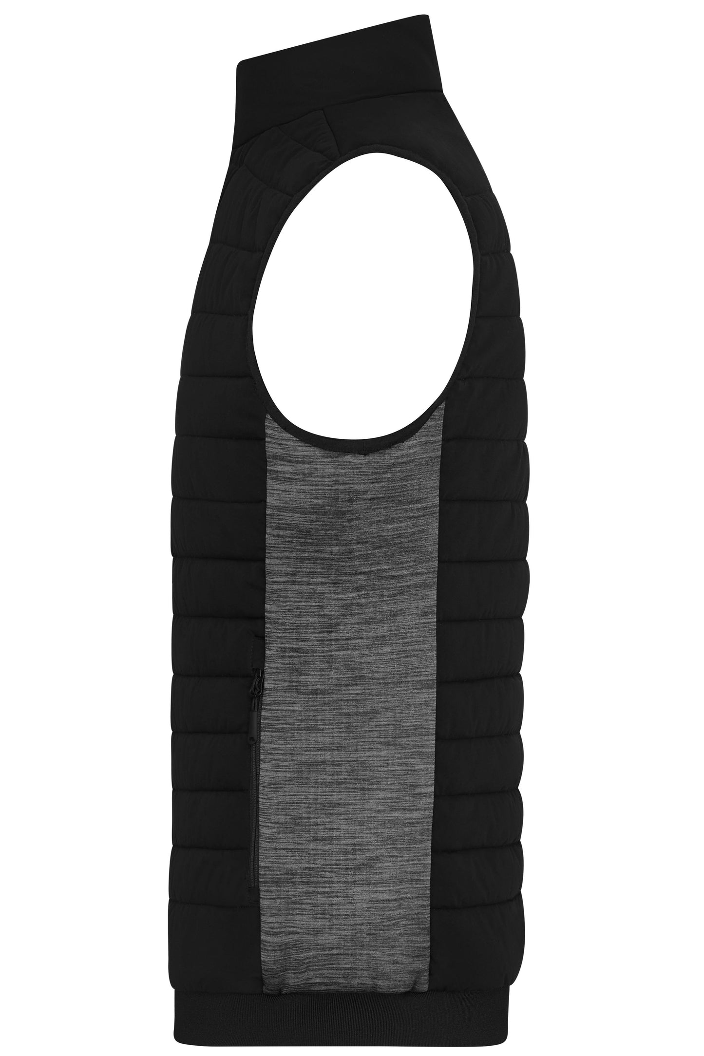 Men's Padded Hybrid Vest 310g/m² (black/carbon-melange)