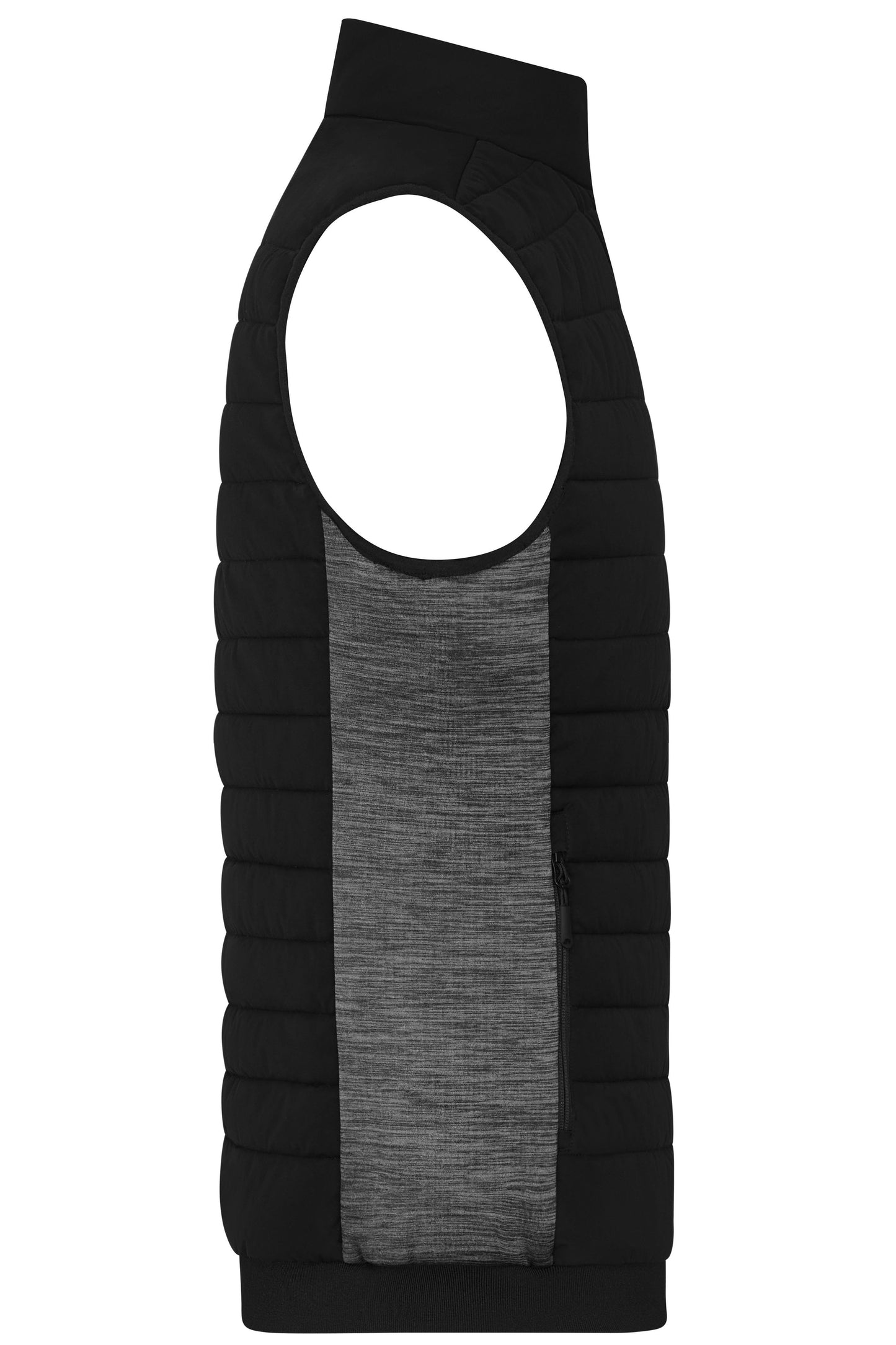 Men's Padded Hybrid Vest 310g/m² (black/carbon-melange)