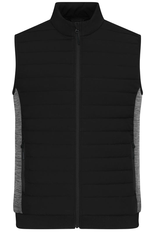 Men's Padded Hybrid Vest 310g/m² (black/carbon-melange)
