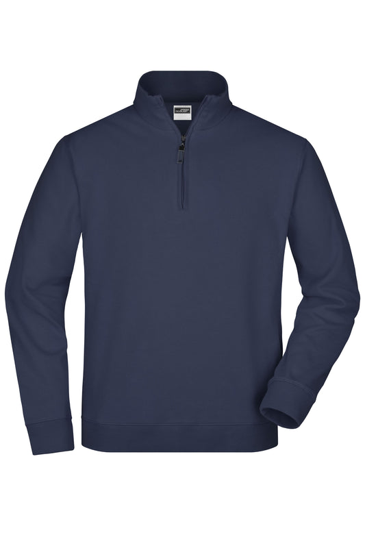 Round-Neck Zip 300g/m² (navy)