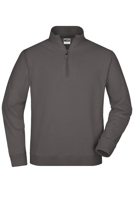 Round-Neck Zip 300g/m² (carbon)