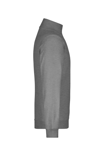 Round-Neck Zip 300g/m² (sports-grey)