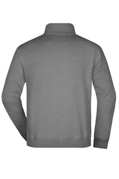 Round-Neck Zip 300g/m² (sports-grey)
