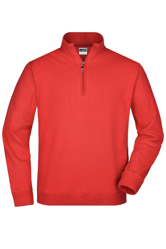 Round-Neck Zip 300g/m² (red)