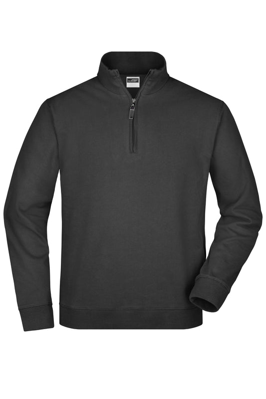 Round-Neck Zip 300g/m² (black)