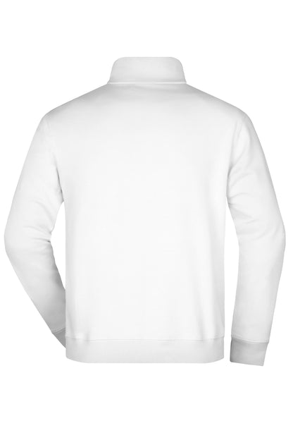 Round-Neck Zip 300g/m² (white)