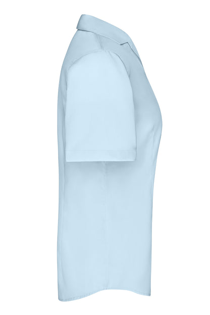 Ladies' Business Blouse Short-Sleeved 120 g/m² (light-blue)